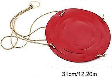 가죽 행잉 화분 - 실내 및 실외용 - 31 cm / 15 cm - 빨간색