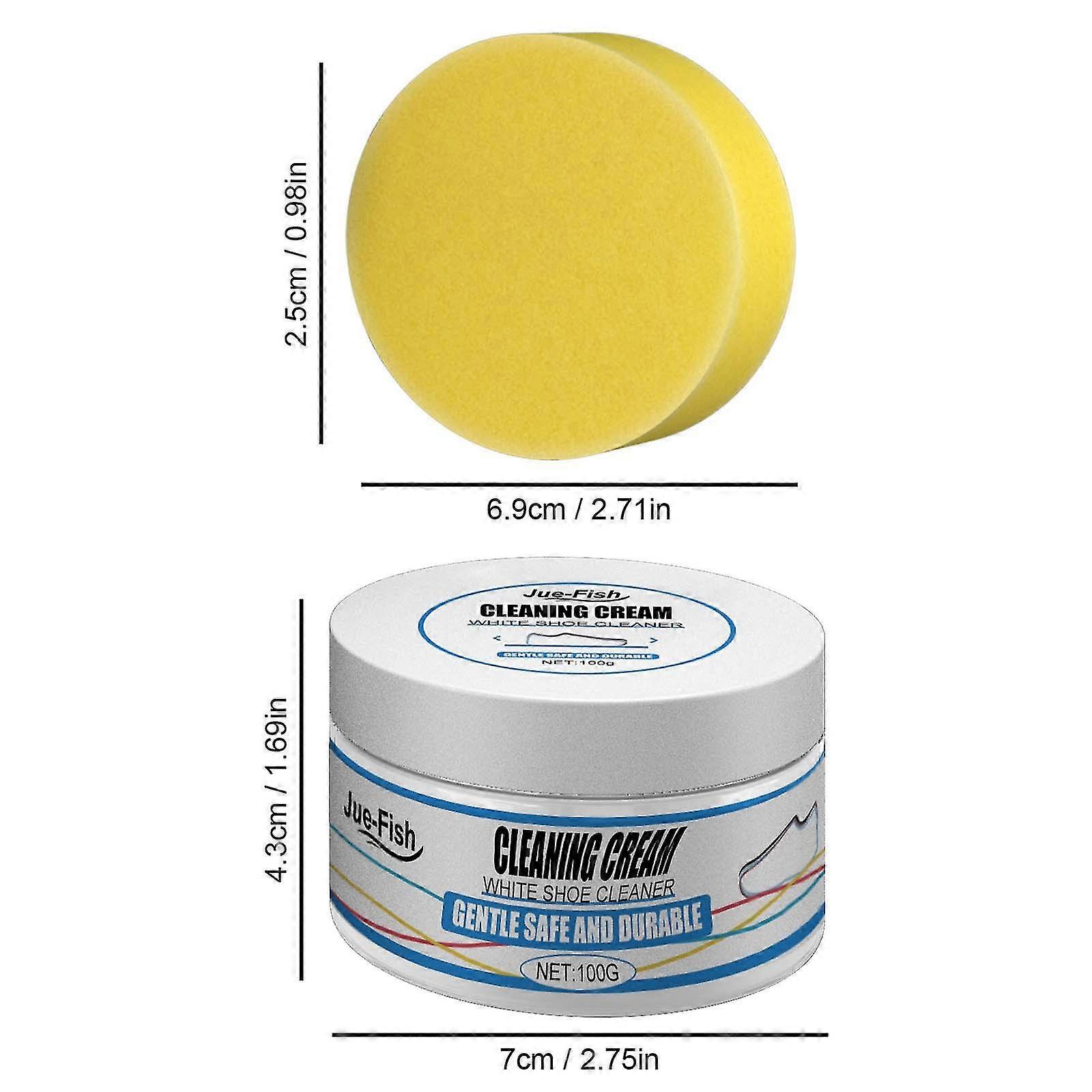 Suprimentos de cozinha White Shoe Cleansing Cream é um poderoso removedor de manchas efetivamente remove a sujeira com um bálsamo de limpeza sem água