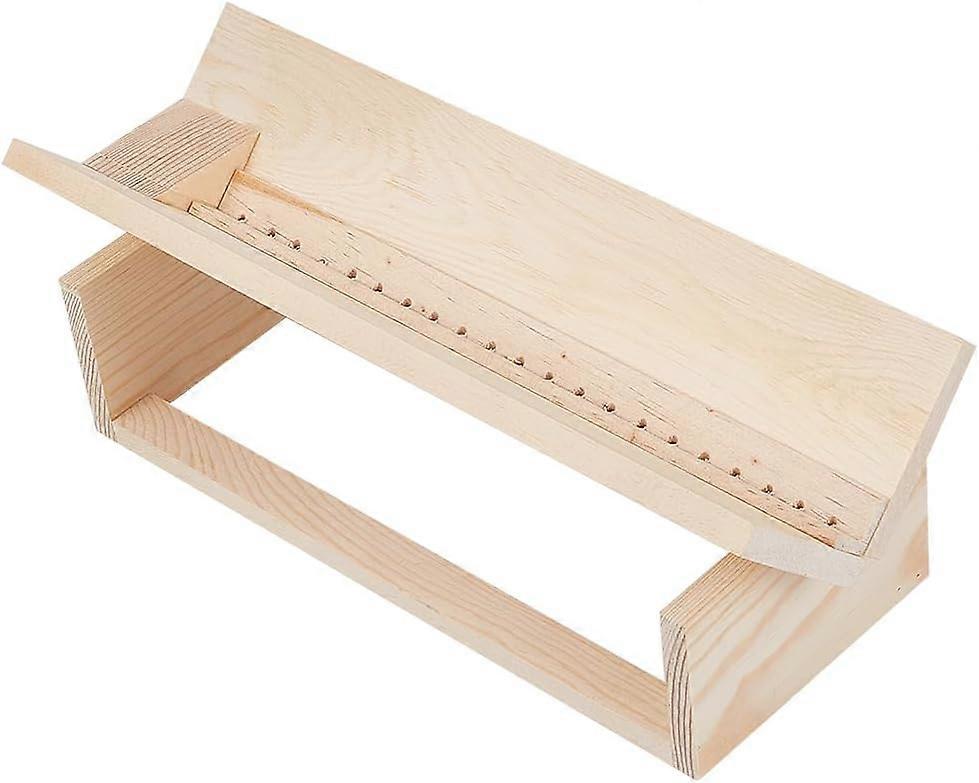 3Set Wood Bookbinding Punching Cradle Book Binding Tool Hand Account Binding Kit with Piercing Guide