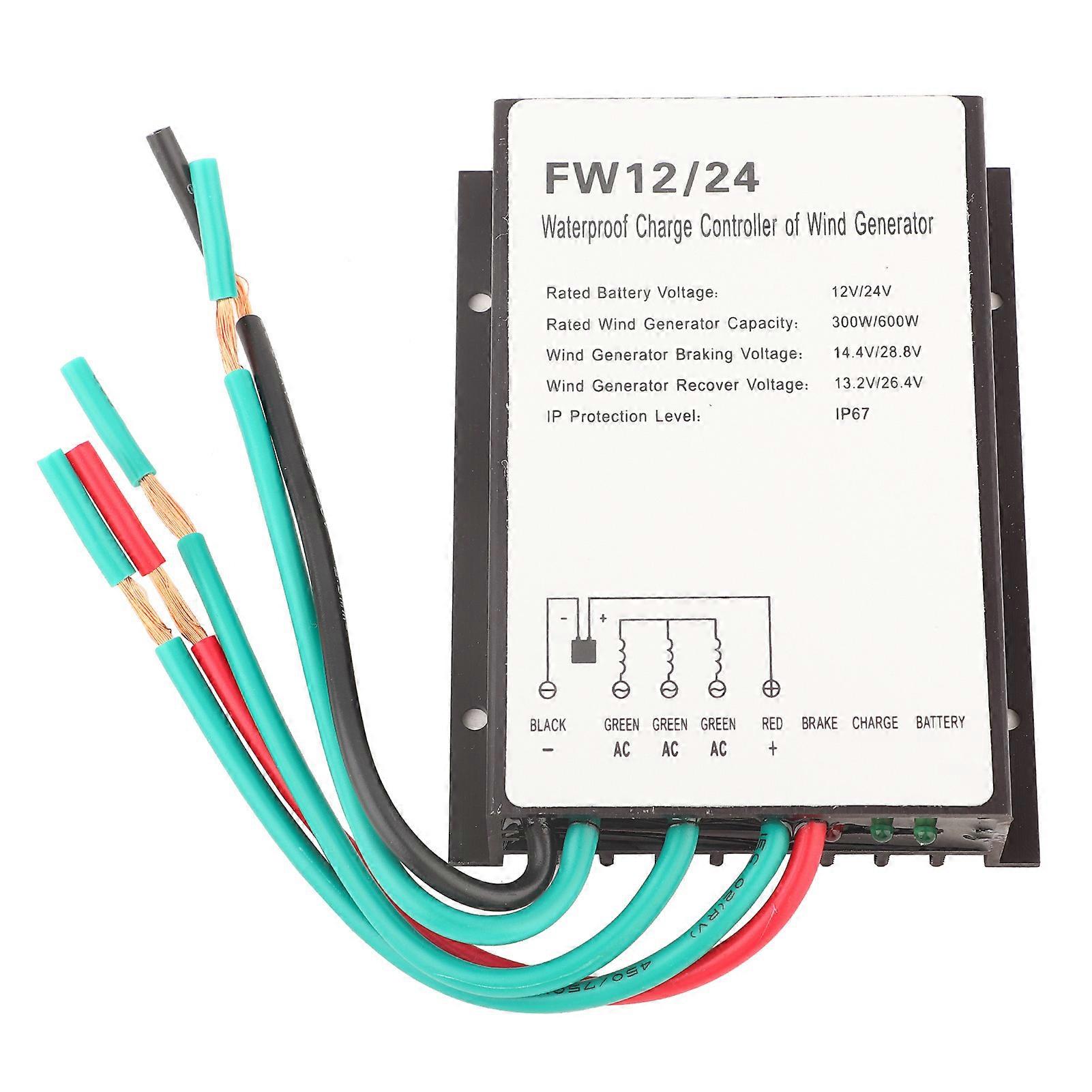 Waterproof Wind Turbine Generator Charge Controller Regulator FW12/24 NO.1942