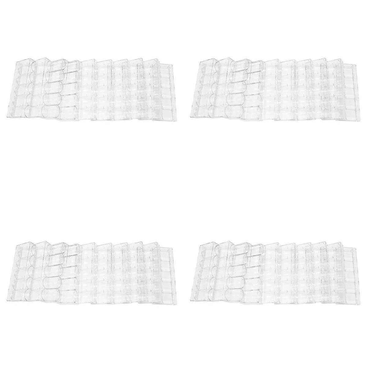 40Pcs Professional Acrylic Poker Chips 100 Chip Trays (Without Cover)