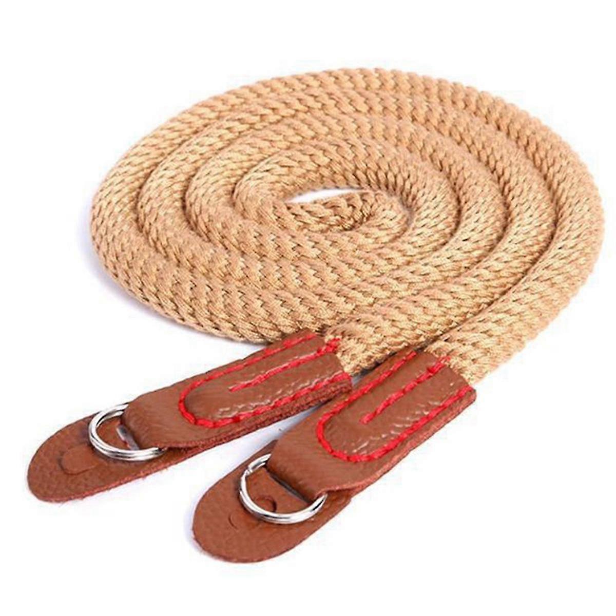 Artistic Simple Cotton Mirrorless Camera Backpack Mirrorless Camera Round Hole Camera Strap Brown