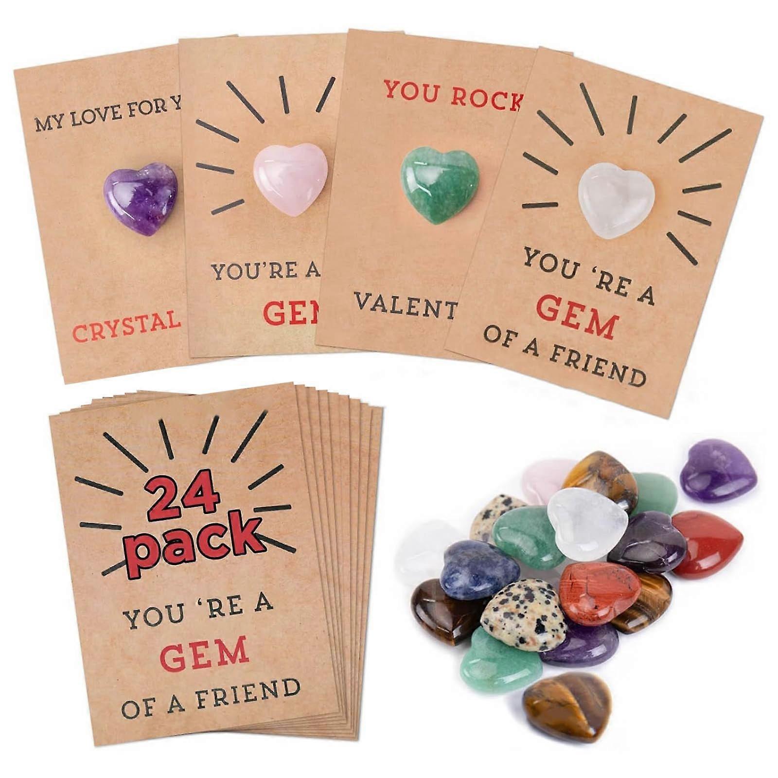 24 Pack Valentines Cards With Heart Randomly 242002