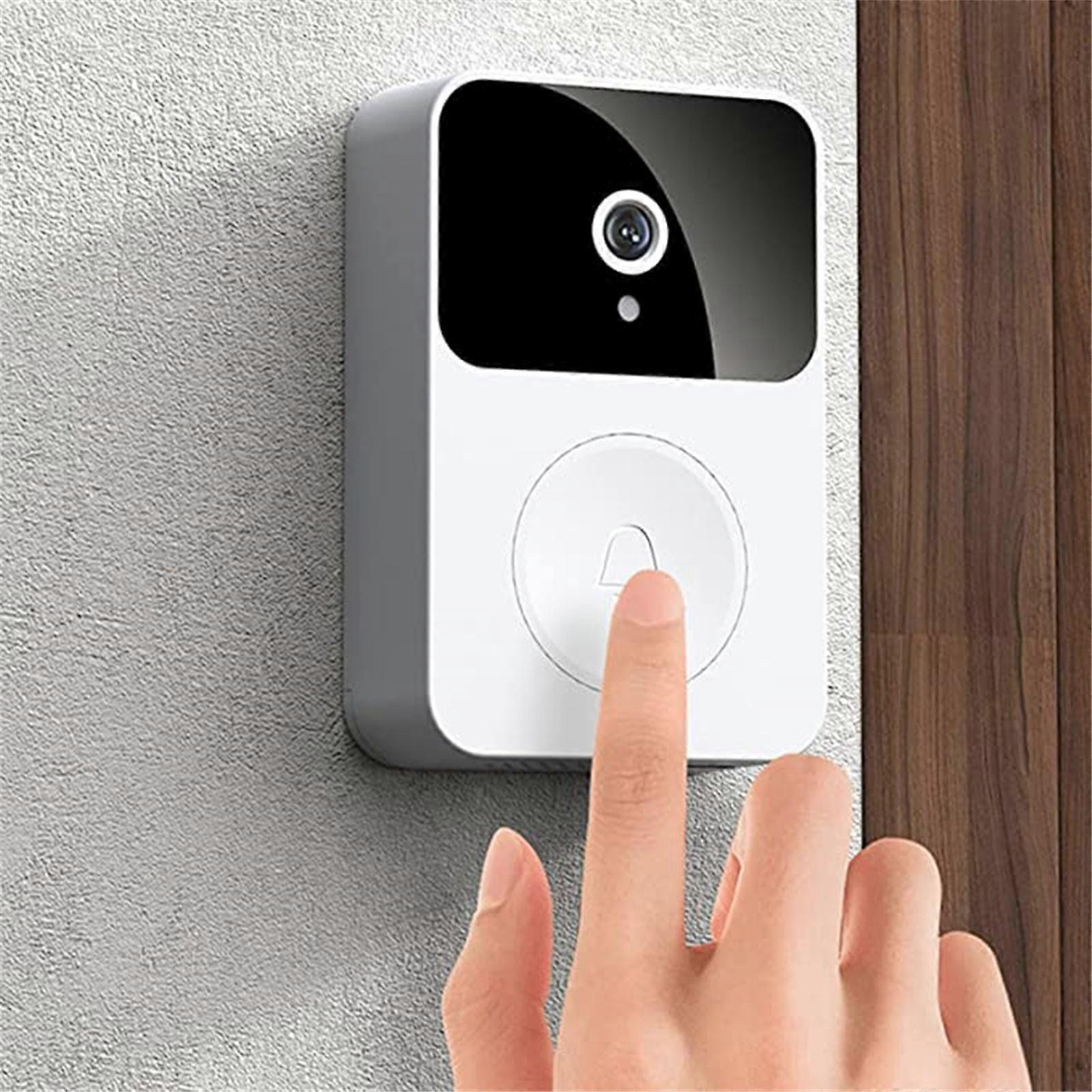 Smart Wireless Remote Video Doorbell,Home Intercom HD Night Vision WiFi Rechargeable Security Door Doorbell, Can Two-Way Calls,APP Control,Photo