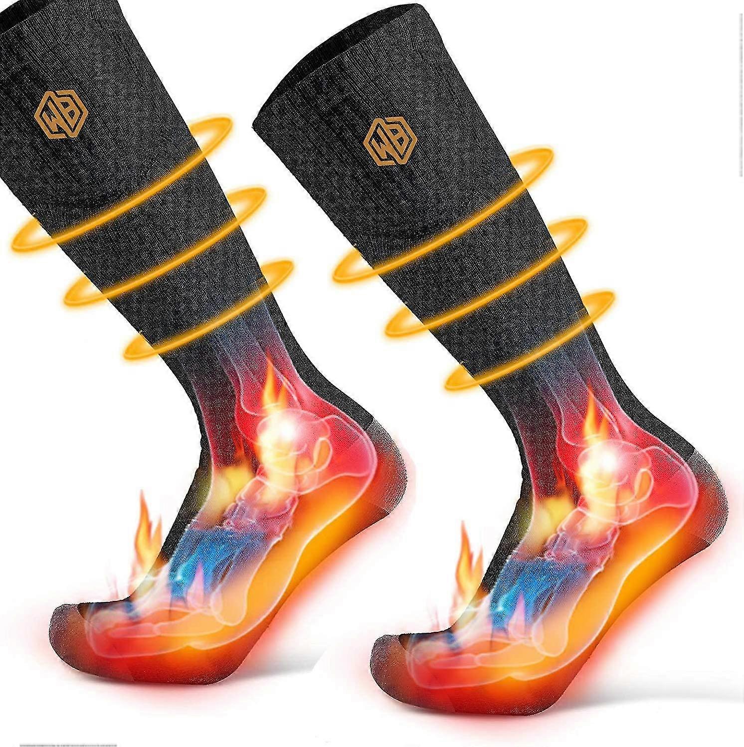 Thick Heating Socks, Rechargeable Warm Socks, Used For Skiing, Outdoor, Winter