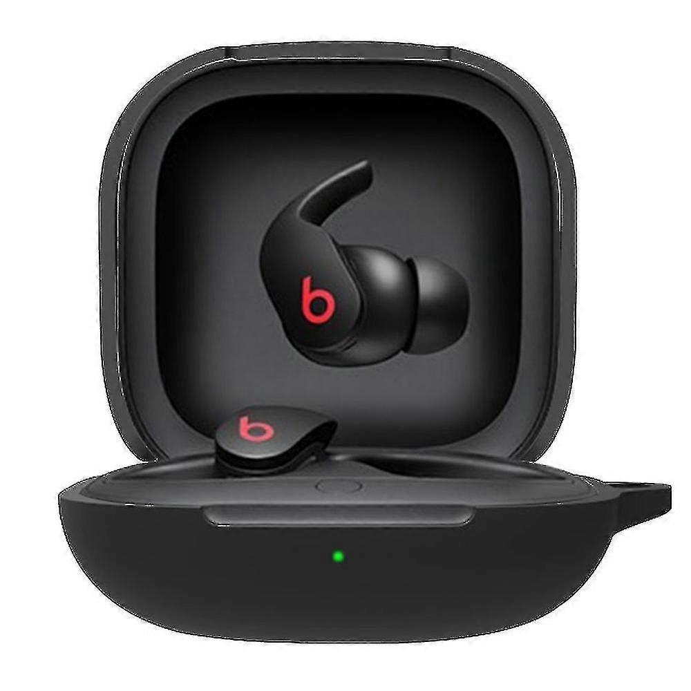 ل بيتس فيت برو توس بلوتوث سماعة شحن غطاء حماية سيليكون مضاد للسقوط كم - أبيض-اللون:أسود