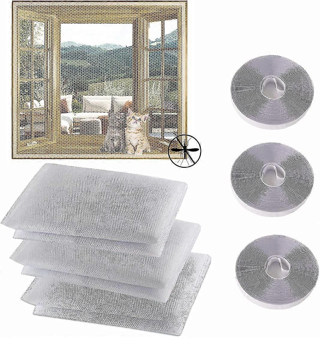 Mosquito Net For Acsergery Windows,3 Pcs Fly Screen Insect Window Universal Size,adjustable Diy Gift