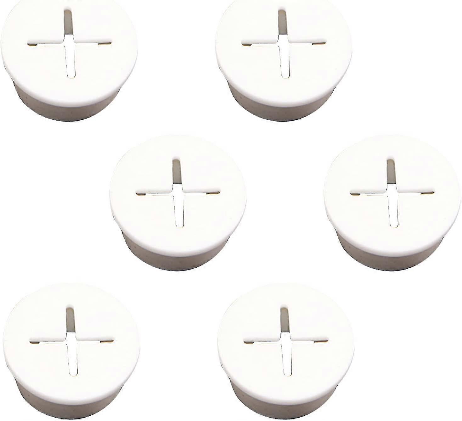 Table Grommet, 6pcs Acsergery White Desk Grommets Cord Cable Wire Grommet Desk Wire Gift