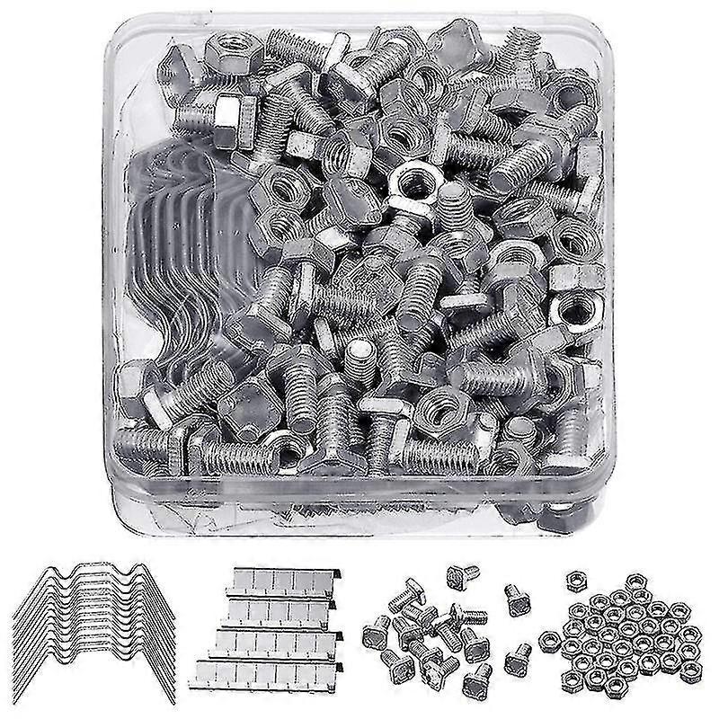 Kit de réparation de serre 400 pièces comprenant 100 clips de vitrage avec clips métalliques, 100 clips de chevauchement et 100 clips verts