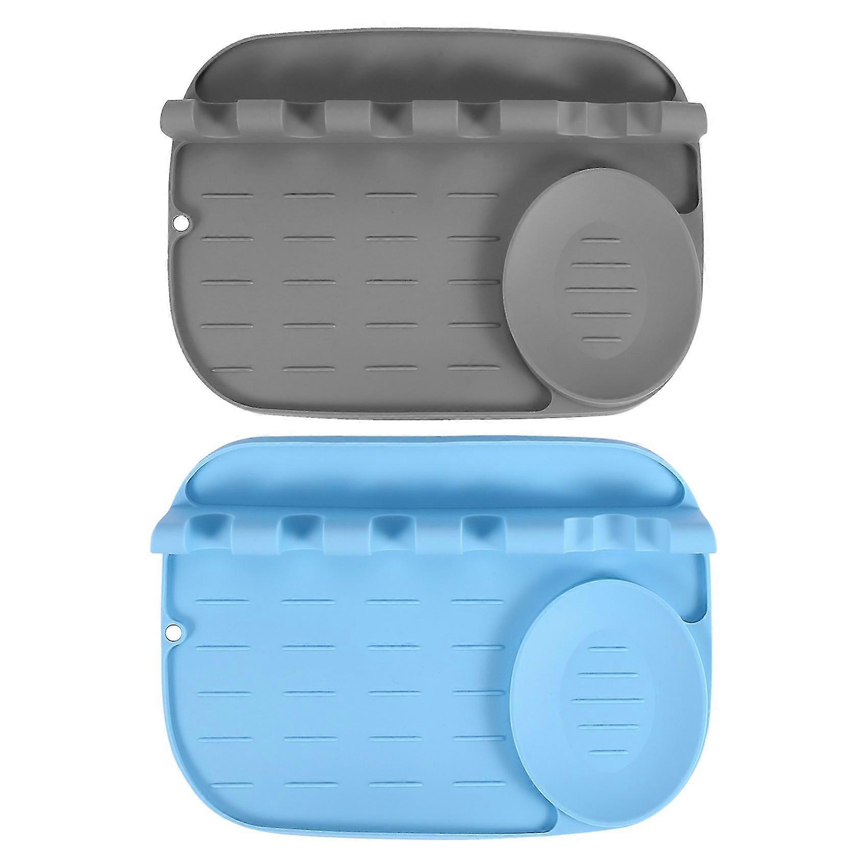 2 Pcs Holder Storage Shelf,tableware Holder,draining Rack Mat Organizer Heat Resistant Kitchen With