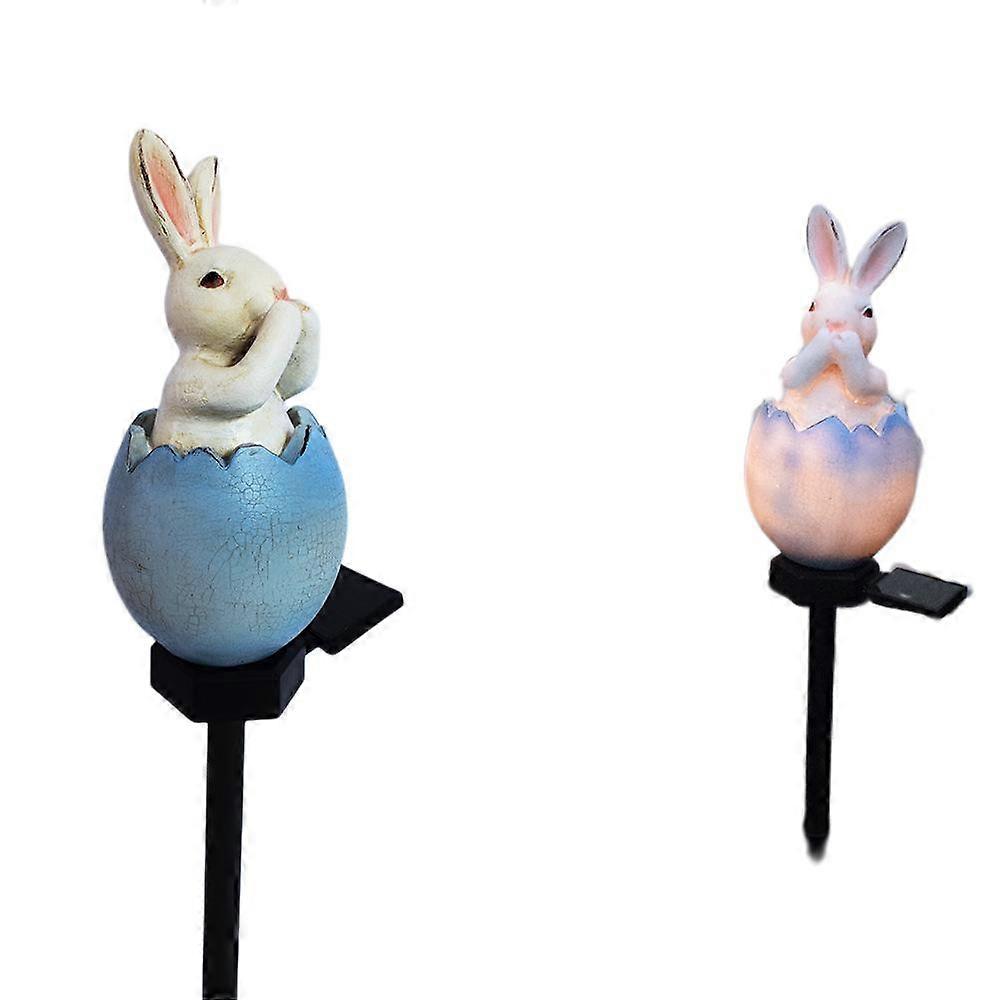 אורות יתד ארנב סולארי LED, אורות גן סולאריים תפאורה חיצונית, IP55 עמיד למים ארנב חצר פטיו אורות דקורטיביים לקישוט דשא גן פטיו