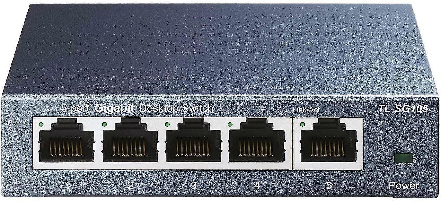Ethernet Switch (tl-sg105) Gigabit 5 Rj45 Metal Ports 10/100/1000 Mbps, Ideal For Extending The Wire
