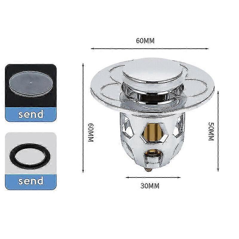 ユニバーサルバスルームシンクプラグストッパー洗面台コアバウンスアップ排水フィルター