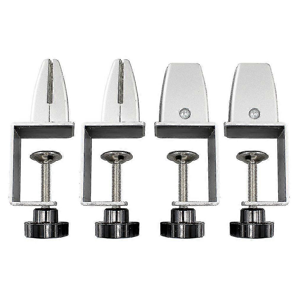 4 Pcs Office Desk Divider Clamp Privacy Screen Clip Holder Bracket