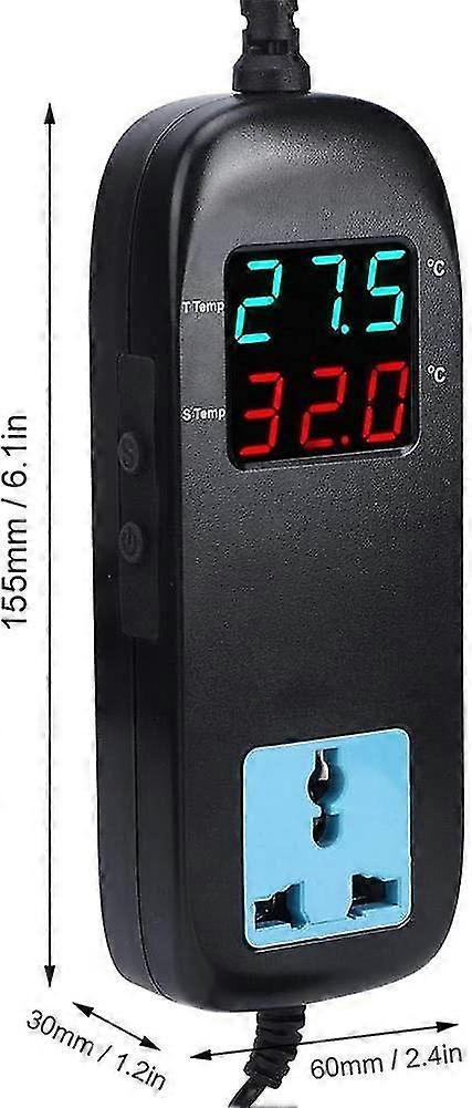 Electronic Thermostat Led Digital Display Temperature Controller With Plug