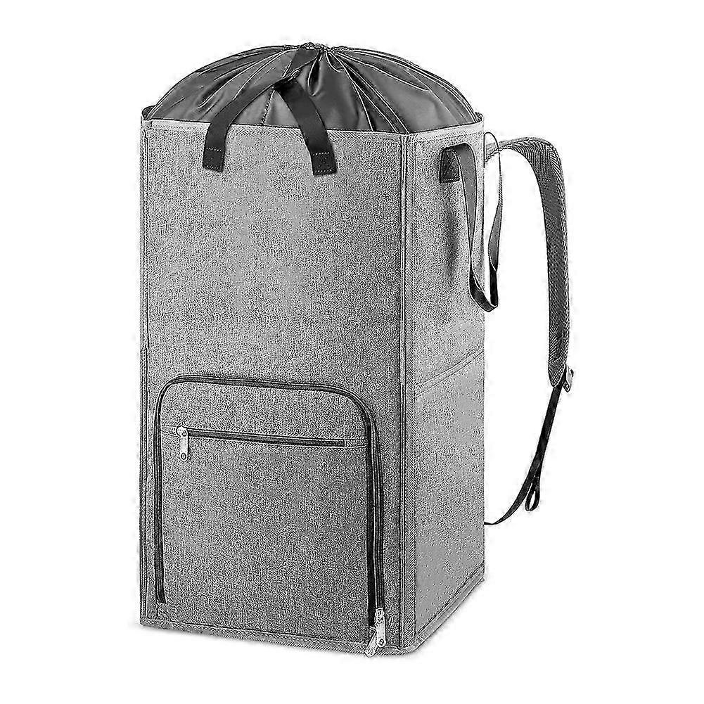 Zaino per lavanderia grande College, viaggio da campo, cesto per borsa per biancheria per impieghi gravosi - Stand Itself Easy Storage Grigio