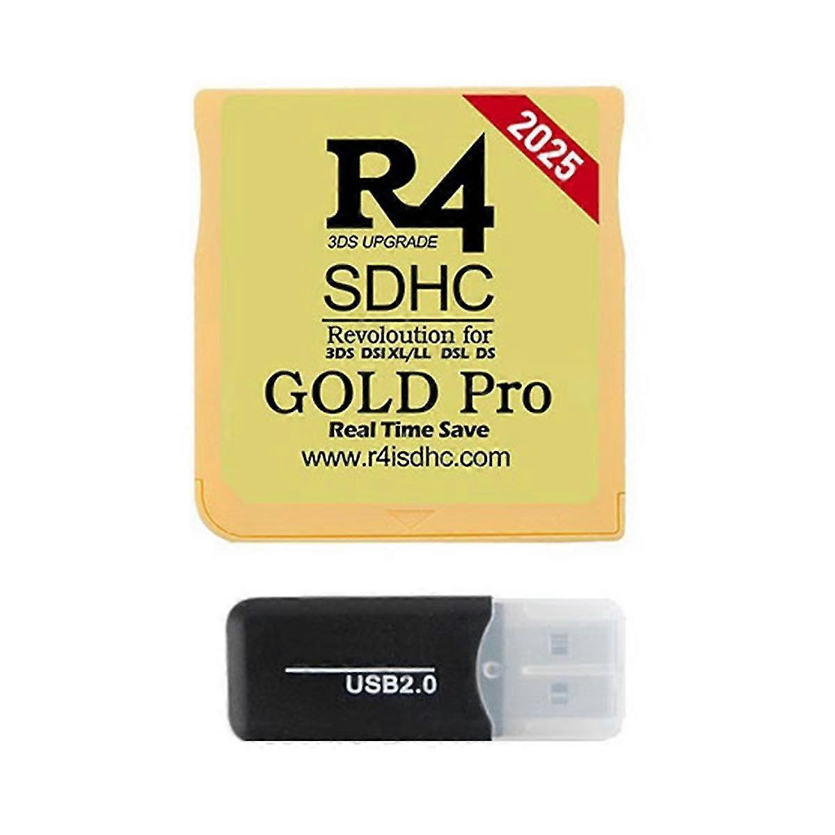 R4 Burning Card Flash Card R4 Sdhc Card Com Card Dual Core R4 Game Gold Card Instant Save Adapter Gelb