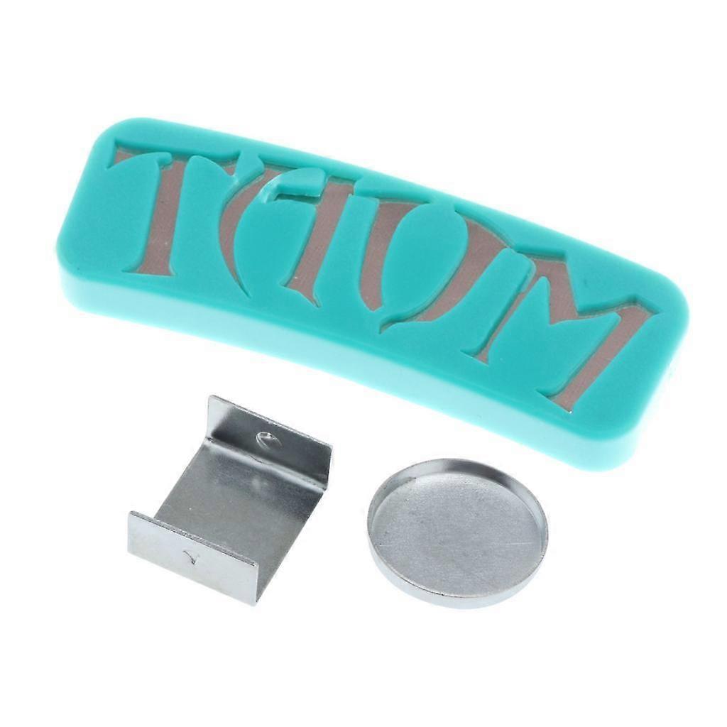 Magnetischer Kreidehalter Compact Pool Billard Queue Chalk Tip Case Eisen mit Clip Grün