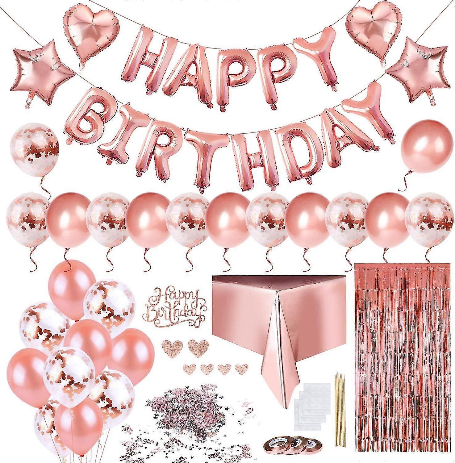 Birthday Party Decorations - Rose Gold Theme
