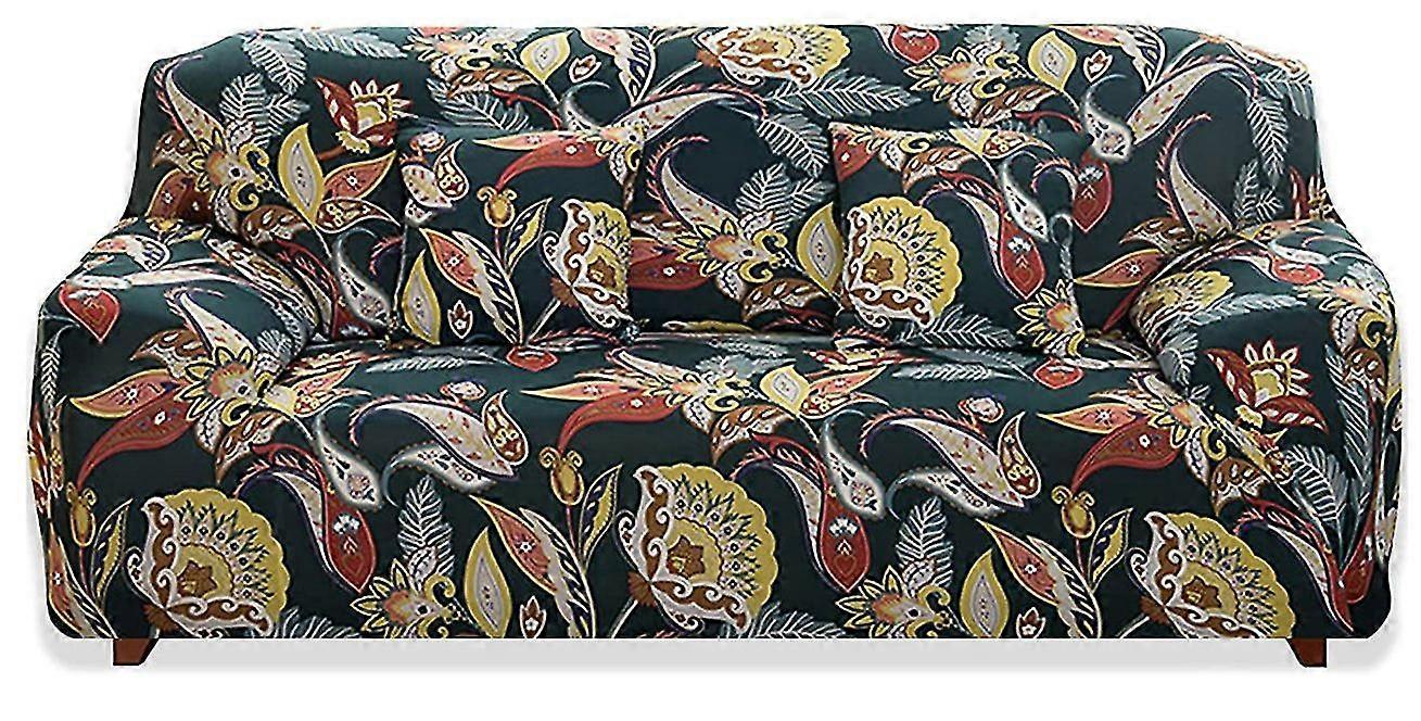 Sofa bed,2Seater Stretch Sofa Cover, Elastic Fabric Printed Pattern Chair Loveseat Couch Settee Sofa Covers Universal Fitted Furniture Cover Protector