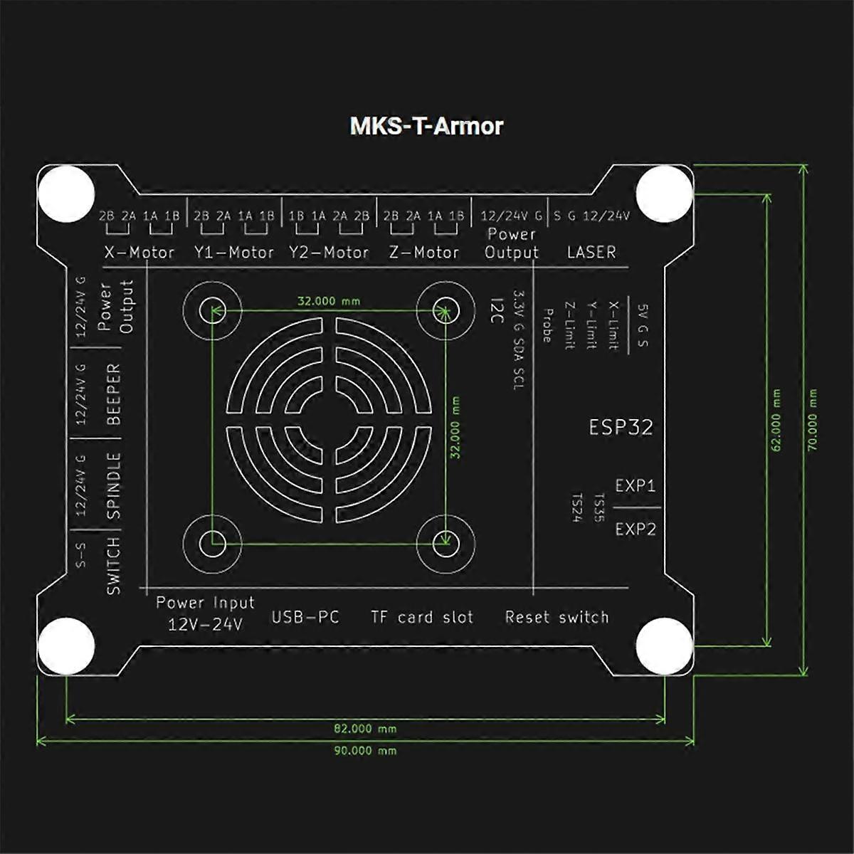 MKS DLC32 V2.1 32bitová základní deska laserového rytce Offline ESP32 WiFi ovladač pro CNC laserové gravírování