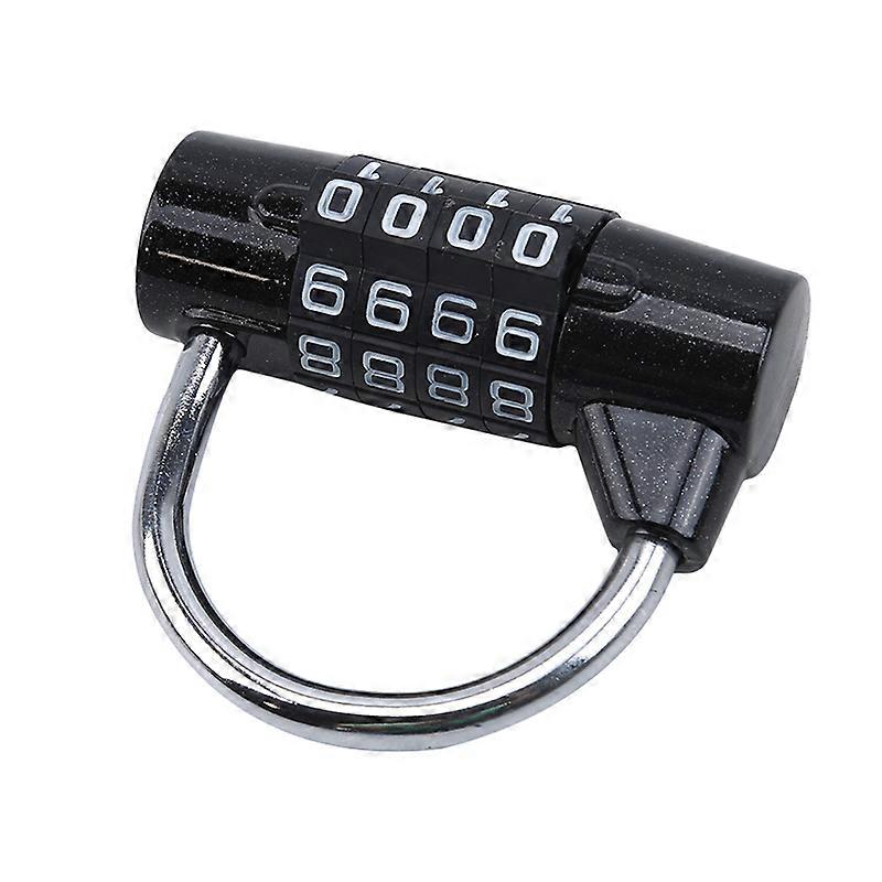 Heavy Duty 4 Dial Digit Combinação Lock Weatherproof Segurança Cadeado Outdoor Gym com segurança Código Lock Preto