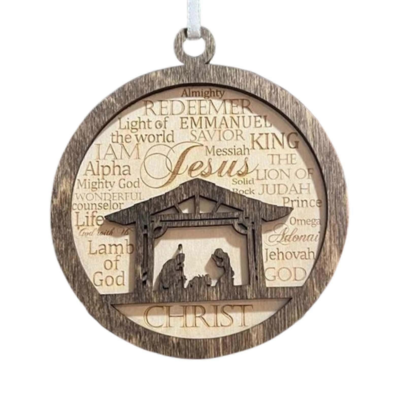 julgran flerfärgad julkrubba julprydnad