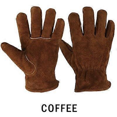 Äkta kohud läder motorcykelhandskar Varm vindtät utomhus Cykelcykel Skidåkning Camping Handskar