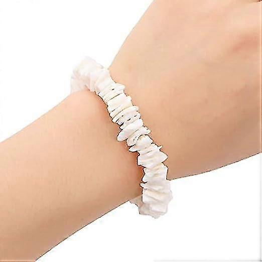 White Shell Bracelet  Seashell Bracelet Men Women Native Rose  Beach