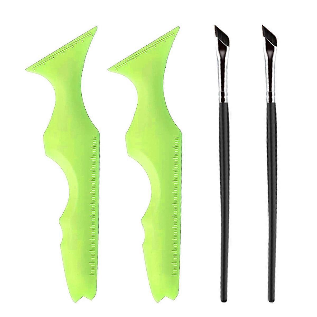 BD-Eyeliner Stencils Reusable Silicone Multi-Purpose Eye Makeup Tool for Winged Eyeliner, 5 in1 Aid Eyebrow Pencil Stencil for Beginners Makeup Tools