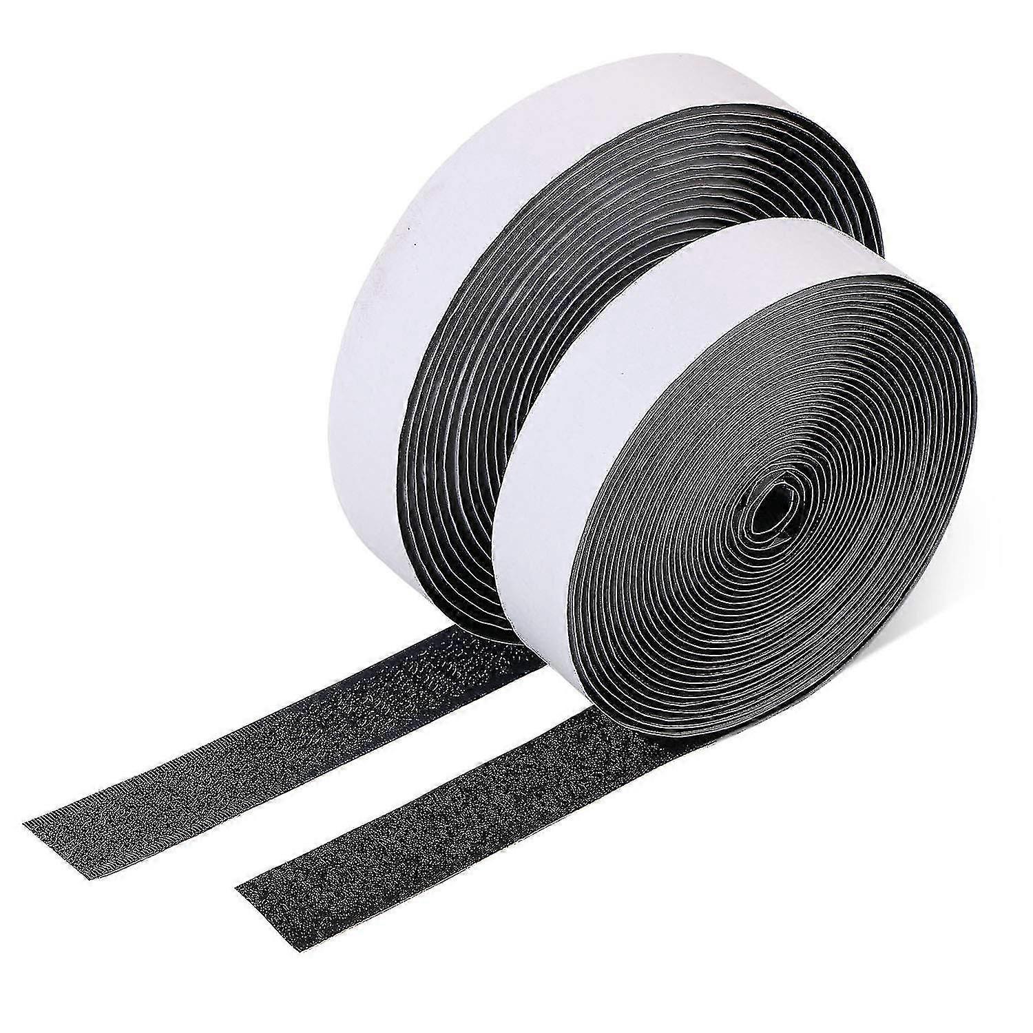 Self Adhesive Tape Set, 20mm X 5m Hook Loop Scratch Tape Self Adhesive Strong Bond Strength For All Frame Installations - 5m Hook & 5m Loop