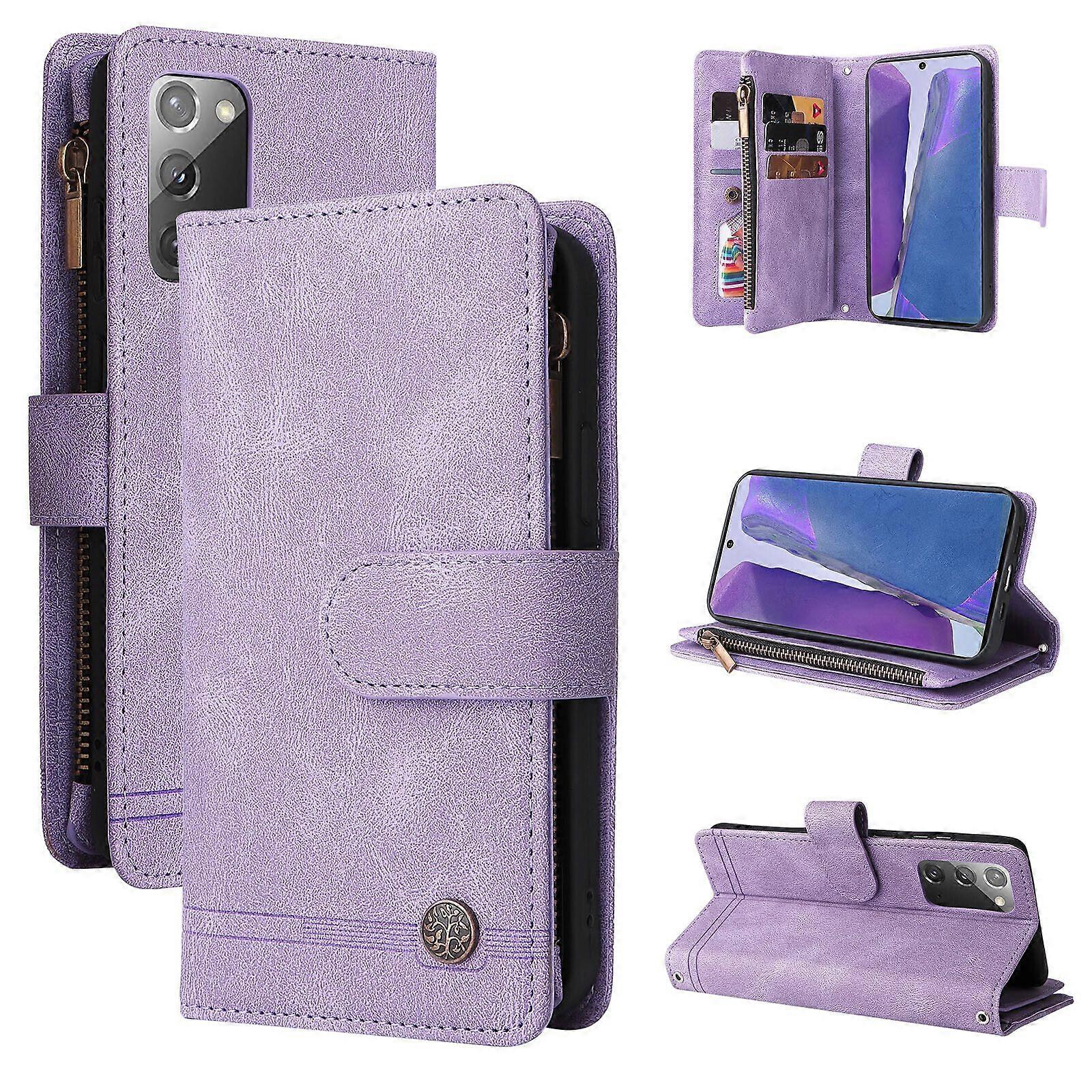 Case for Samsung Galaxy Note 20 5G Leather Flip Folio Case with Credit Card Holder Money Pocket Magnetic Buttons Wallet Case Kickstand Shockproof Prot