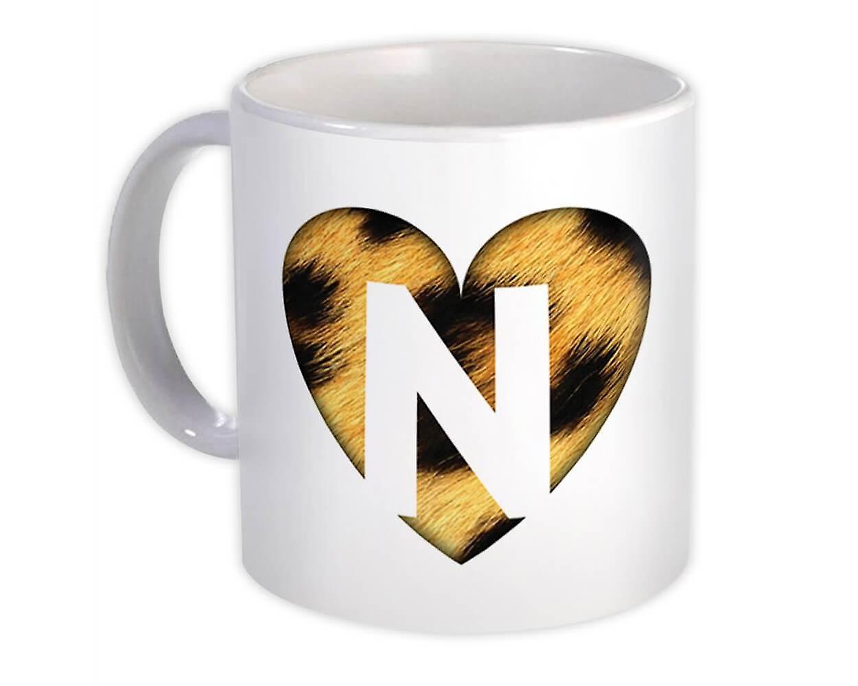 Gift Mug: Monogram Letter N Animals
