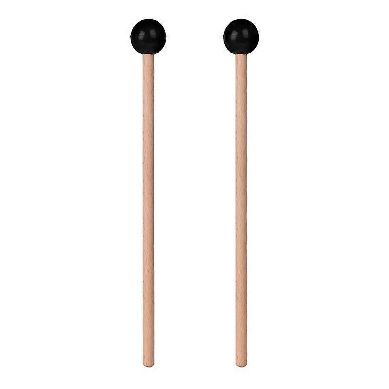 1 Pair Marimba Mallets Maple Handle Plastic Ball Drumstick Percussion Instrument Accessories For Beginners Training
