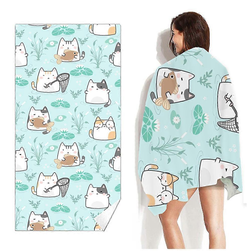 Microfiber Printed Beach Towel Large Comfortable Absorbent Beach Towel for Bathroom