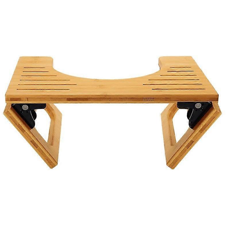 Adult Toilet Folding Stool - Foldable Bamboo Step Stool - Easy to Store - Combats Hemorrhoids, Constipation, Flatulence - Adult Toilet Stool