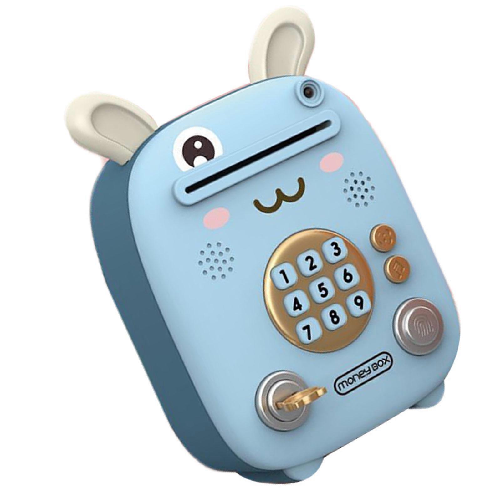 high quality Mini Piggy Bank Singing Electronic Piggy Bank Money Storage Box with Fingerprint Password Face Recognition Light Music Gift for G Compati