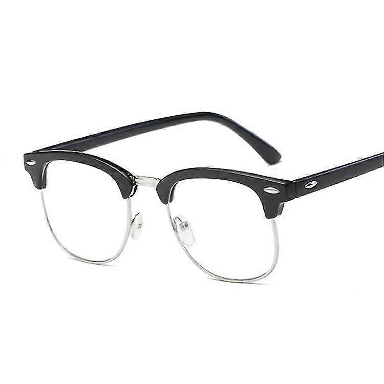 Retro Men's Transparent Glasses Clear Lenses Pc Comotuer Square Eyeglasses Frames For Women Reading Eyewear Male Spectacle