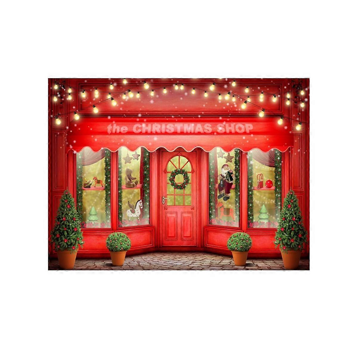 Christmas 150X100cm Background Cloth Red New Year Photography Background Cloth Holiday Party Photog