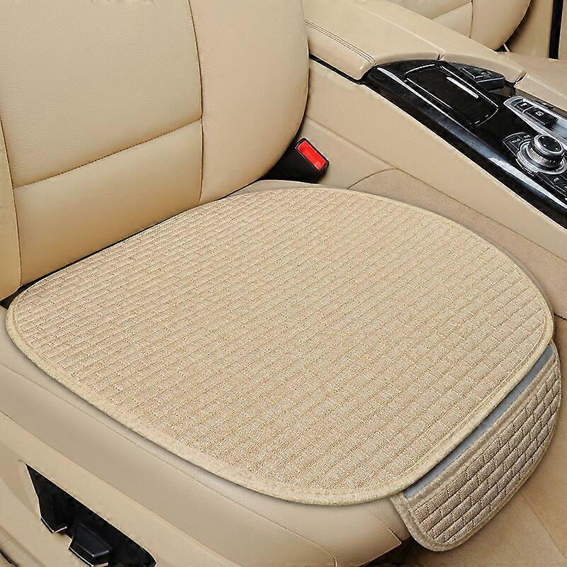 Universal Size Anti-slip Car Seat Cover Car Seat Front Seat Protector Cushion Linen Fabric Car Accessories No Backrest
