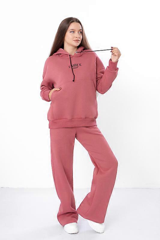 Women’s Hoodie & Palazzo Pants Set – Cozy Fleece, Kangaroo Pocket & Relaxed Fit, Winter,  HC 8417-025-33