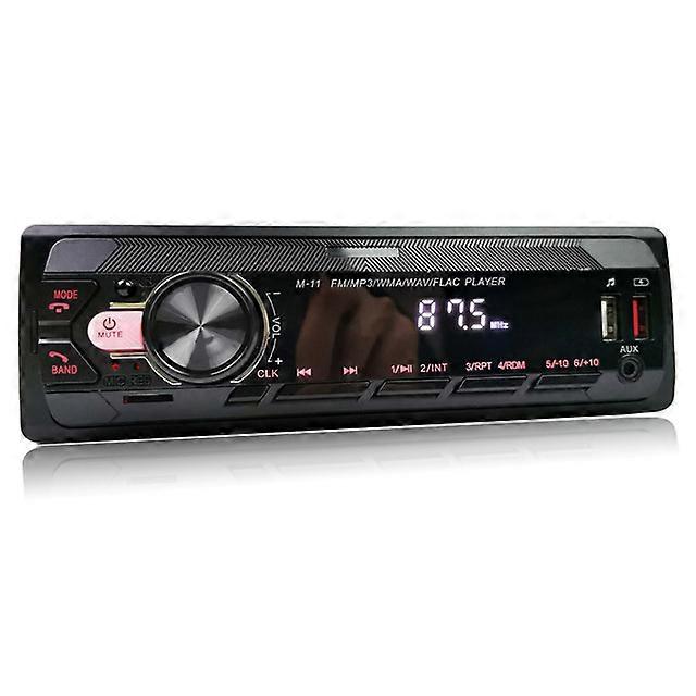 1 Din Car Radio Bluetooth Handsfree Stereo Audio MP3 Player ID3 WMA USB TF A2DP Steering Wheel Control Remote ISO Head Unit M11