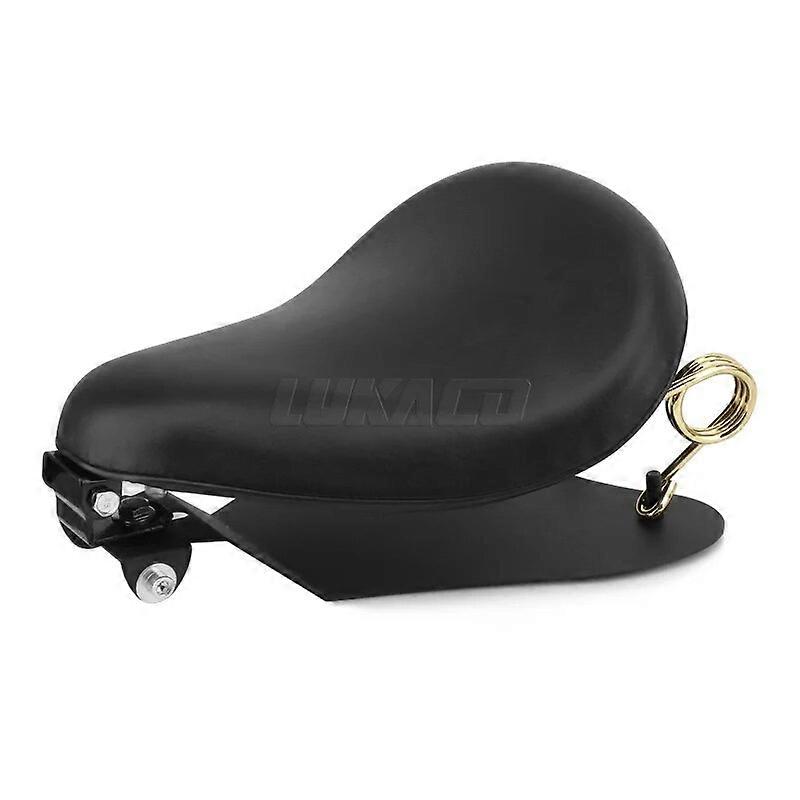 For Bobber Chopper And Custom Application For XL883 1200 Motorcycle Seat Cushions Retro PU Leather Solo Seat+3" Spring Bracket