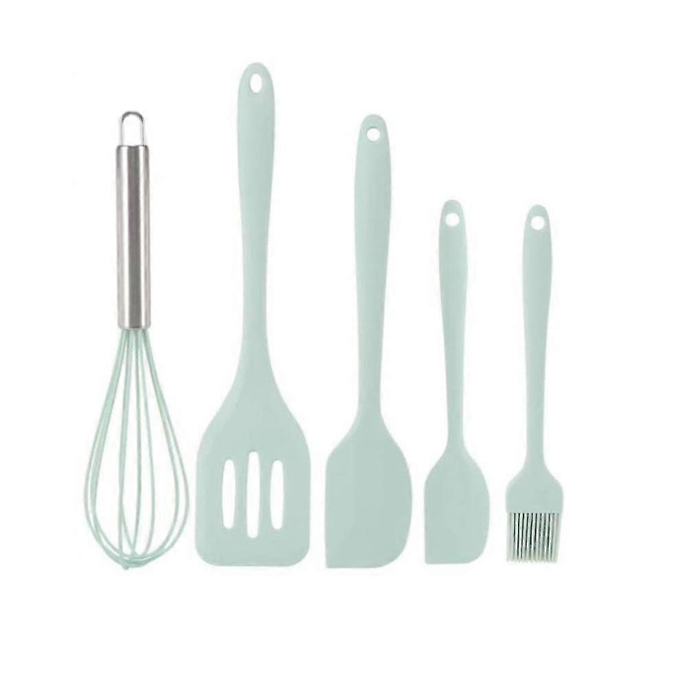 5pcs Non-stick Silicone Kitchen Spatula Set Including Whisk