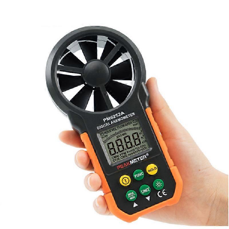Ms6252a Digital Anemometer Handheld Lcd Electronic Air Volume Meter Speed BacklightPM6252A