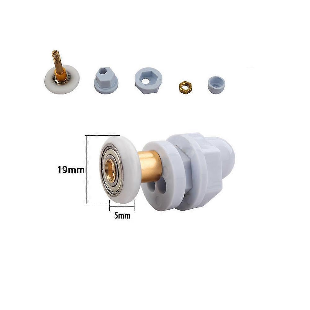 Shower Door Sliding Casters, Durable, Waterproof And Rust-proof (pack Of 4)19mm