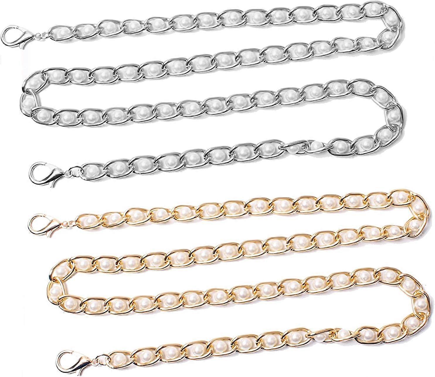 2 Pack Beaded Purse Chains, Replacement Purse Chains, 120cm Purse Chain for Purses