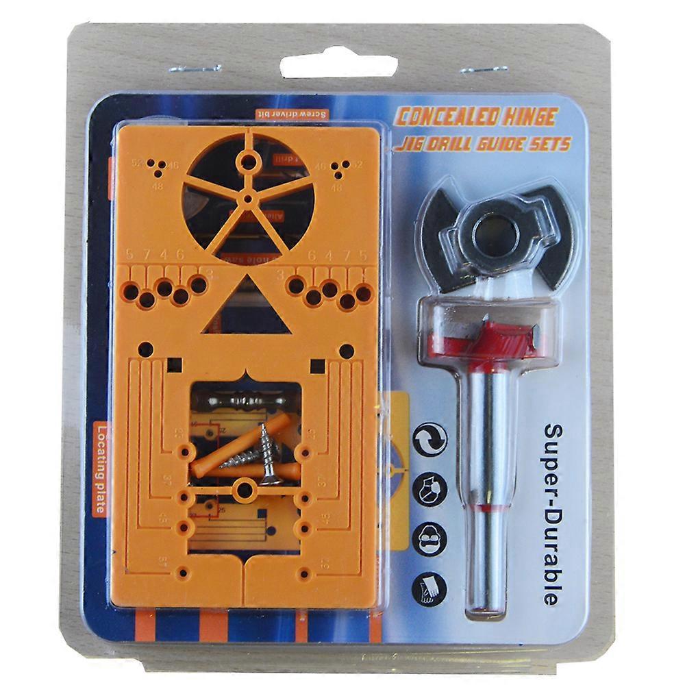 NEW design 35mm Hinge Hole Drilling Guide Locator Hinge Drilling Jig Drill Bits Woodworking Door Hole Opener Tools