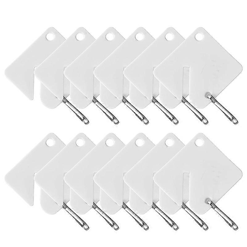 Portable 60 Pcs Acrylic Key Tags with Snap Hook Key Identify Tags Write-on Tag