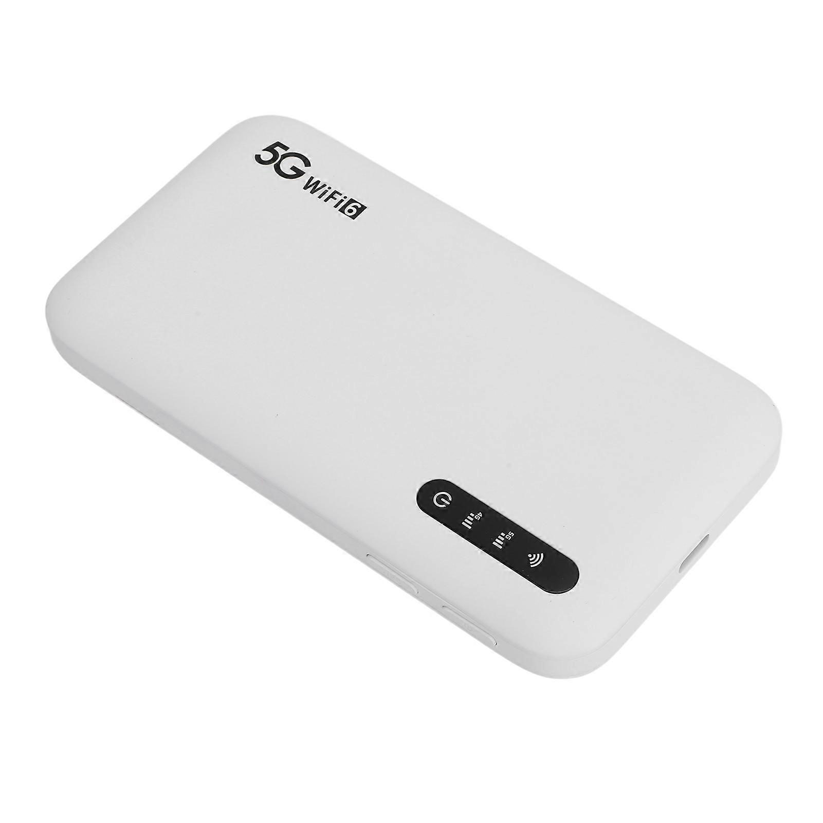 5G WiFi 6 Mobiler Hotspot High-Speed-Unterstützung 16 Geräte 6100mAh Tragbarer WiFi-Hotspot-Router mit SIM-Kartensteckplatz für Telefon-Tablet 